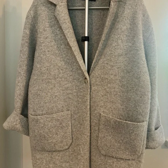 Lyla + Luxe Grey Wool Blend Coatigan (Size M) - Picture 2 of 4